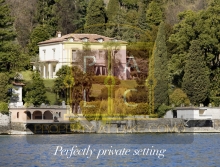 Waterfront villa for rent on lake Como with luxury facilities