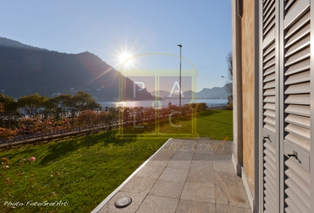 view of lake from the garden of the Office for sale on Lake Como